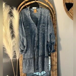 NWT washed acid denim shirt